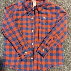 Carter's Vibrant Blue and Orange Checkered Shirt